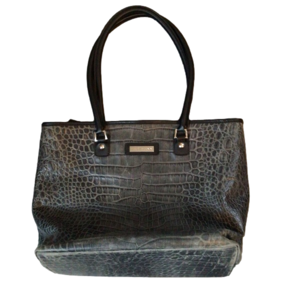 Hartmann Black & Gray Shoulder Purse.
